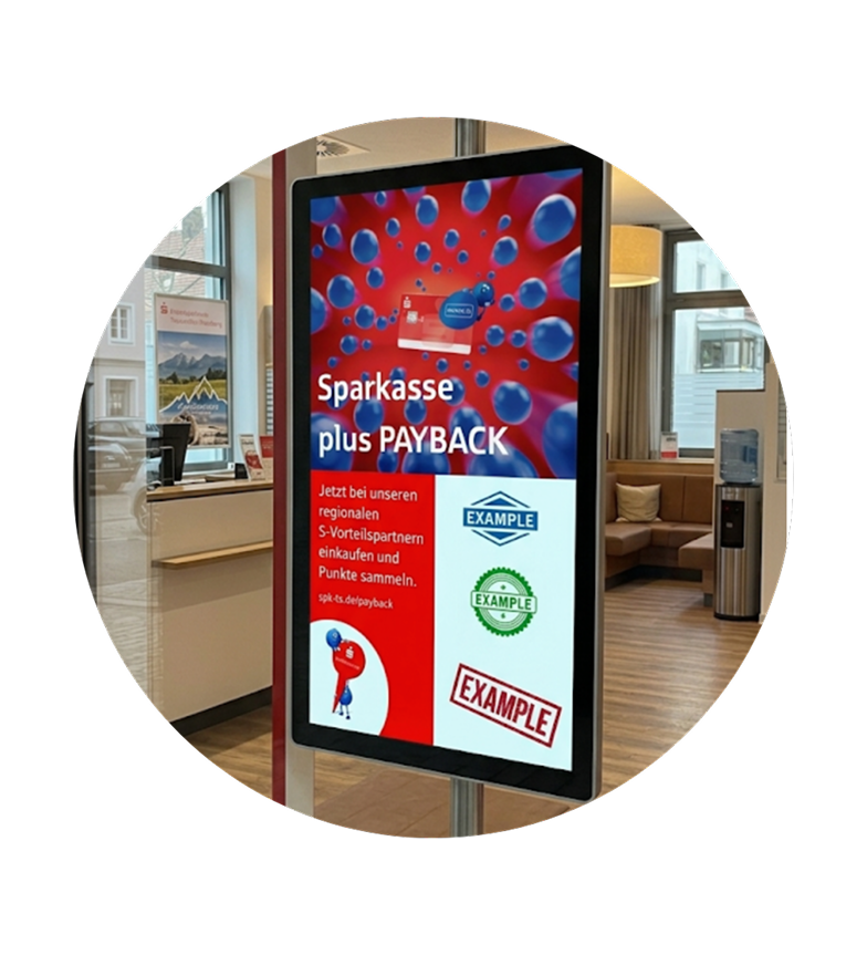 Sparkasse plus PAYBACK Filial-Display